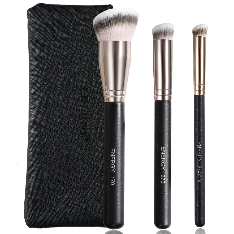 Energy Makeup Brushes Foundation Brushes For Liquid Makeup Professional Kabuki Foundation Brush Concealer Brush Under Eye Nose Contour Brush For Liqui