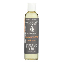 Soothing Touch, Olio da Massaggio per Corpo e Bagno Sandalo, 8 Once