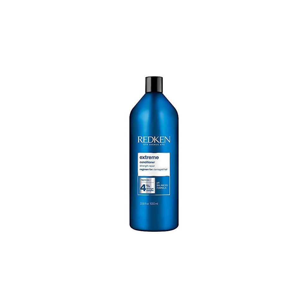 Redken Anti-Breakage Conditioner Protection For Damaged Hair Repairs Strength And Adds Flexibility Protein Infused Extreme 1000 Ml