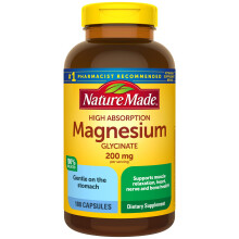 Nature fabrique de glycinate de magnsium 200 mg par portion de magnsium supplmentaire pour le nerf cardiaque musculaire et le support osseux