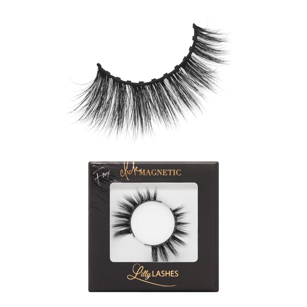 Lilly Lashes Click Magnetic Eyelashes - Loyalty Magnetic Faux Mink Lashes For A Natural Look - False, Wispy Magnet Eyelashes - Vegan Makeup Lash Exten