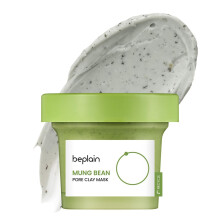 beplain Mung Bean Pore Clay maska ??(4,05 fl oz /120 ml) | Bez vune | Smvac maska ??pro pci o cern tecky a bl tecky | Rychl 3 minuty pro jemn