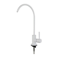 Kitchen Faucets Water Filter Faucet,Gooseneck Single Cold Water Filter Faucet for Kitchen Sink,Rose Gold(White)