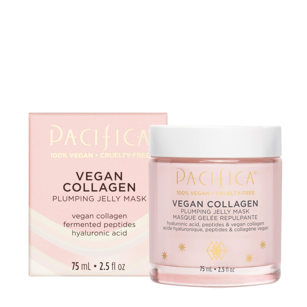 Pacifica Beauty Vegan Collagen Plumping Jelly Overnight Face Mask  Skincare  Peptide Moisturizer  Hyaluronic Acid  Squalane  Glass Skin  For All