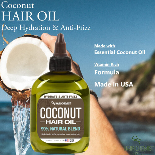 CHIMICO CHIEDI 99% olio per capelli naturali - cocco 7,1 oz. 2