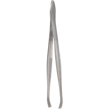 1 stk Slv skr flad spids pincet skr flad spids metal hr jenbryn pincet Kosmetisk vrktj til damebarbering og hrfjerning