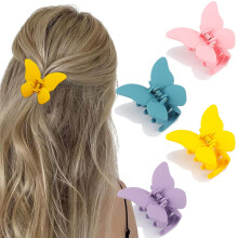 Sponky do vlasu ATODEN Butterfly 4 ks Roztomil protiskluzov spony se silnm uchopenm pro eny a dvky 2,6"" matn spony na celisti pro tenk a st