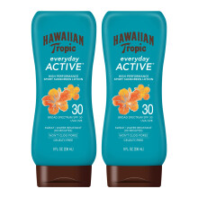 Hawaiian Tropic Everyday Active Lotion Sunscreen SPF 30  8oz Twin Pack | Hawaiian Tropic Sunscreen SPF 30  Sunblock  Oxybenzone Free Sunscreen  B