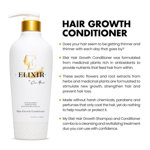 Elixir by Coco March Conditioner per Crescita Capelli - Formula Naturale senza Parabeni per Rafforzare e Aumentare Volume 1