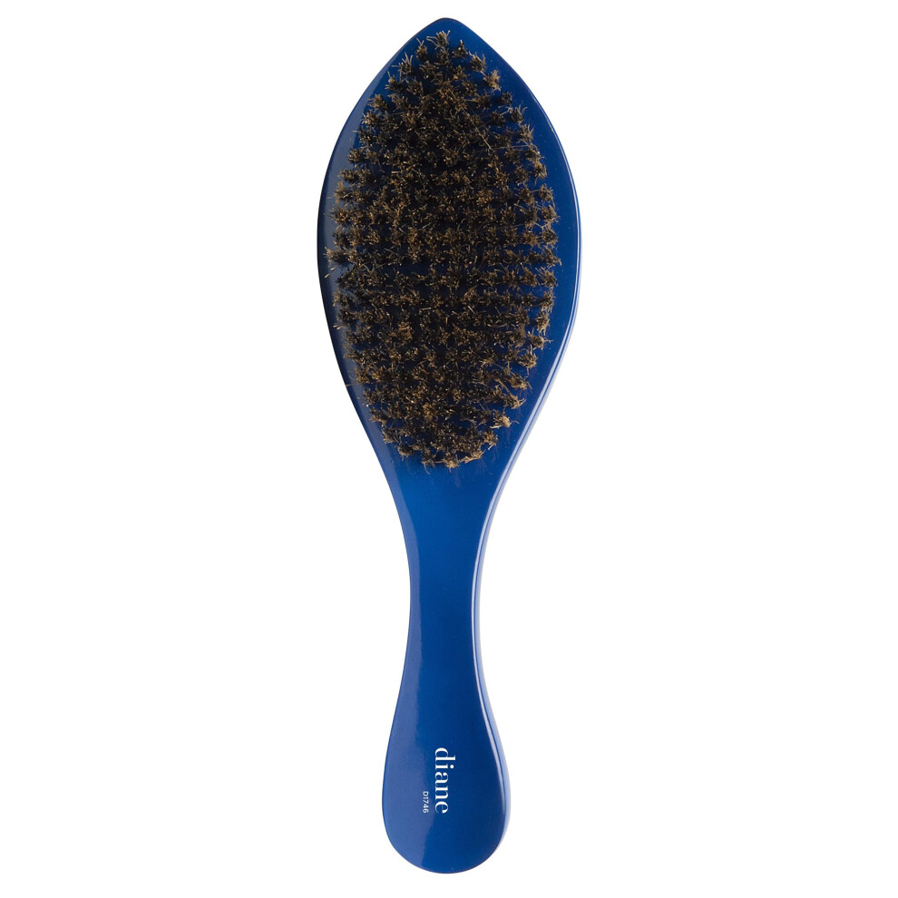Diane Prestige Reinforced Boar Hard Bristle Curved Oval Wave Brush, D1747