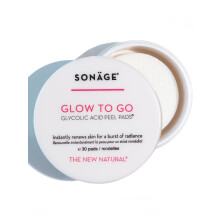Almofadas faciais de cido gliclico Sonage Glow To Go: esfoliam e iluminam a pele - uso dirio