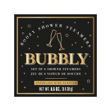 Gift Republic 8er Set Dusch-Steamer Geschenkpackung Showersecco Sektduft (8X 30 Gramm) Schwarz