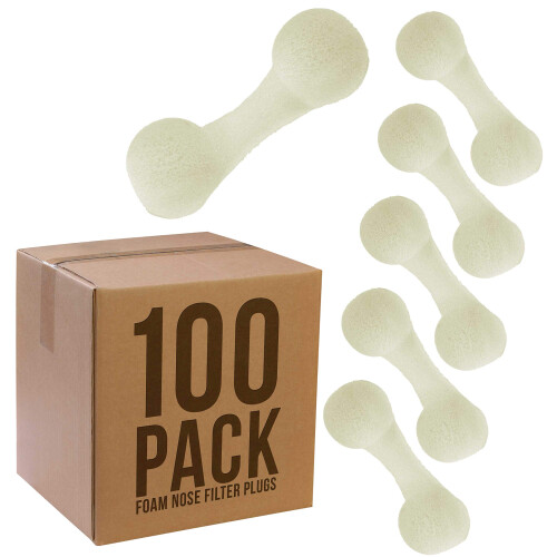 Pack van 100 Wegwerp Neusfilterpluggen (Voor Zonnebrand Spray Tanning)