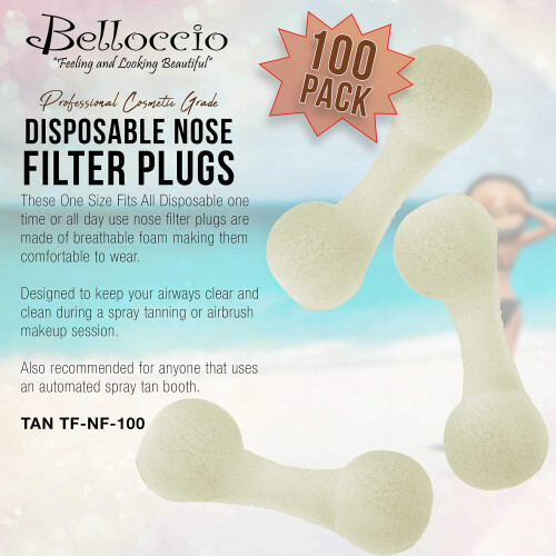 Pack van 100 Wegwerp Neusfilterpluggen (Voor Zonnebrand Spray Tanning) 1