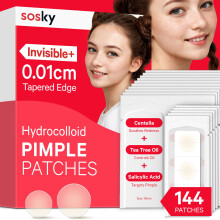 Sosky Pimple Patches voor Gezicht, FSA HSA Geschikt, Onzichtbare Hydrocolloïde Acne Patches