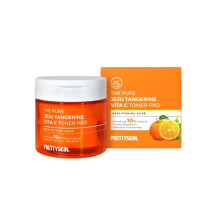 PS.PRETTYSKIN Jeju Tangerine Witamina C Toner w platkach 70 arkuszy Pielegnacja tekstury skry i stosowanie jako maseczka do twarzy Kojaca Nawilzajac