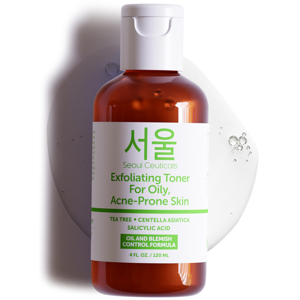 Sï¿½Oulceuticals Seoulceuticals Korean Toner For Oily Acne Prone Skin - Korean Skin Care Tea Tree Toner For Face - Facial Toner Centella Asiatica Salicylic Acid.