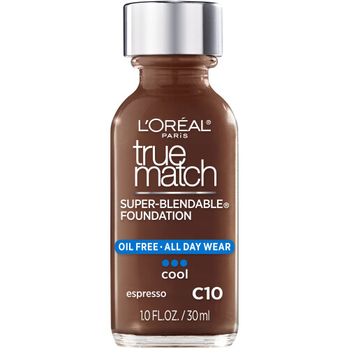 L’Oréal Paris L'Oréal Paris Makeup True Match Super-Blendable Foundation, Espresso C10, 1 Fl Oz
