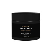 Goldener Pflege-Bartbalsam | Einzigartiger maskuliner Duft | Sheabutter fr Bartwachstum | Zhmt Feuchtigkeit und Styles  Spicy Grove 2oz