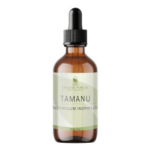 Tamanu-l 4-Unzen-Glas mit Tropfer reines, unraffiniertes, kaltgepresstes, gentechnikfreies, veganes Trgerl fr Gesicht, Haare, Haut, Krper, L