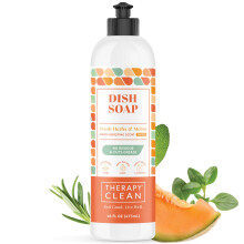 Therapy Clean Plant Based Afwasmiddel - Verse Kruiden & Meloen 16 oz - Niet Giftig, Natuurlijke Geur