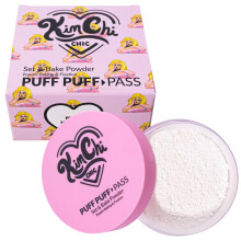 Kimchi Chic Beauty Puff Puff Pass St og bagepulver Ls ansigtspulver med ekstra fluffy indstilling Powder Puff Bld lavendel ansigtsmakeup til u
