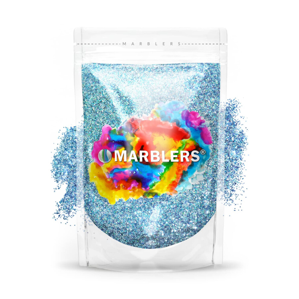 Marblers Holographic Glitter [Unicorn Blue] 3Oz (85G) | Fine | Non-Toxic, Vegan, Cruelty-Free | Face, Body, Eyeshadow, Hair, Festival, Party Makeup |
