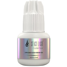 Colla cristallina per extension ciglia Stacy Lash (0,17 fl.oz/5 ml)/Tempo di asciugatura/ritenzione 1 secondo - 8 settimane/Adesivo trasparente/F
