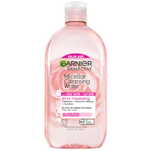 Garnier Micellar Water with Rose Water and Glycerin Hydrating Facial Cleanser & Makeup Remover For All Skin Types Vegan Cruelty Free 23.7 Fl