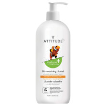 ATTITUDE Afwasmiddel, EWG Geverifieerd, Vegan, Plantaardig, Citroen Zest, 33.8 Fl Oz
