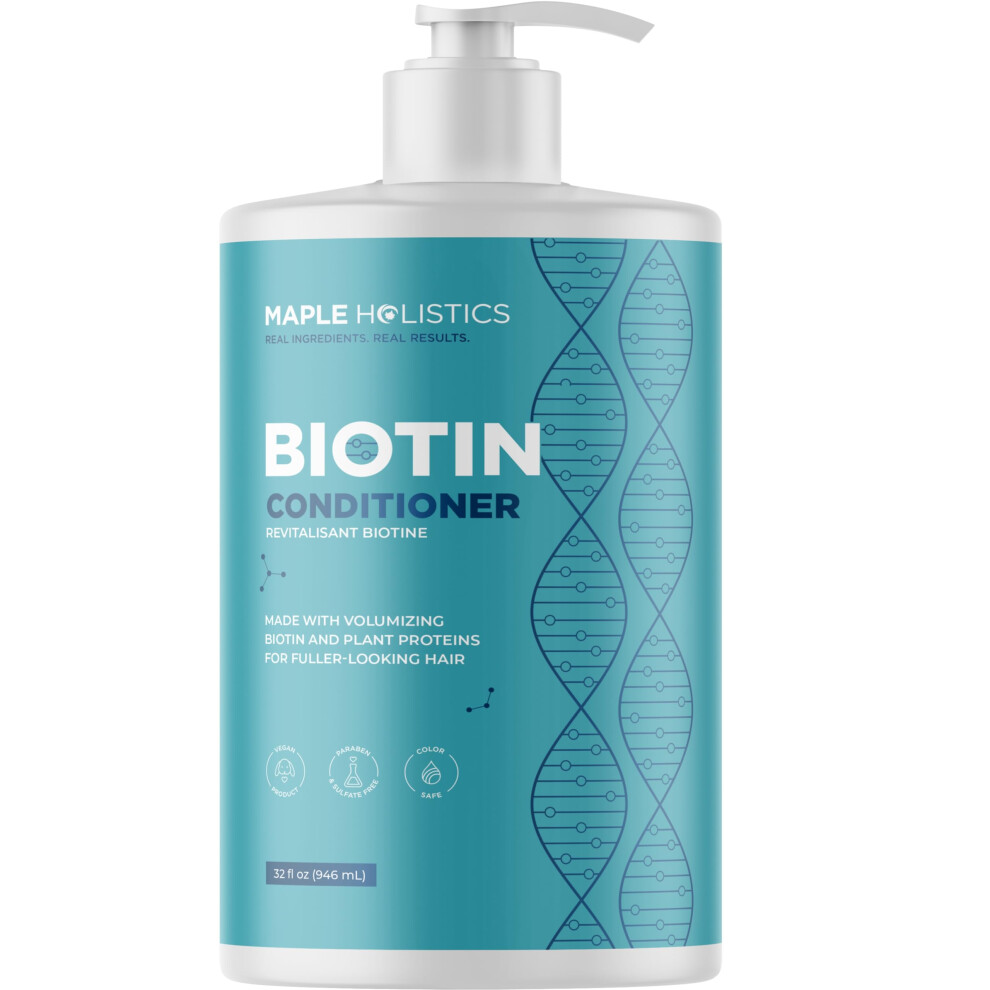 Maple Holistics Volumizing Biotin Conditioner For Thinning Hair - Volumizing Conditioner For Fine Thin & Weak Hair - Sulfate Paraben & Silicone Free Hair Conditioner