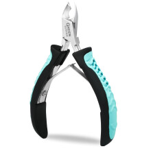Cuticle Trimmer with Non-Slip Grip Handle Professional Stainless Steel Cuticle Cutter Sharp Blades Double Spring Cuticle Nippers for Nail Care Pe