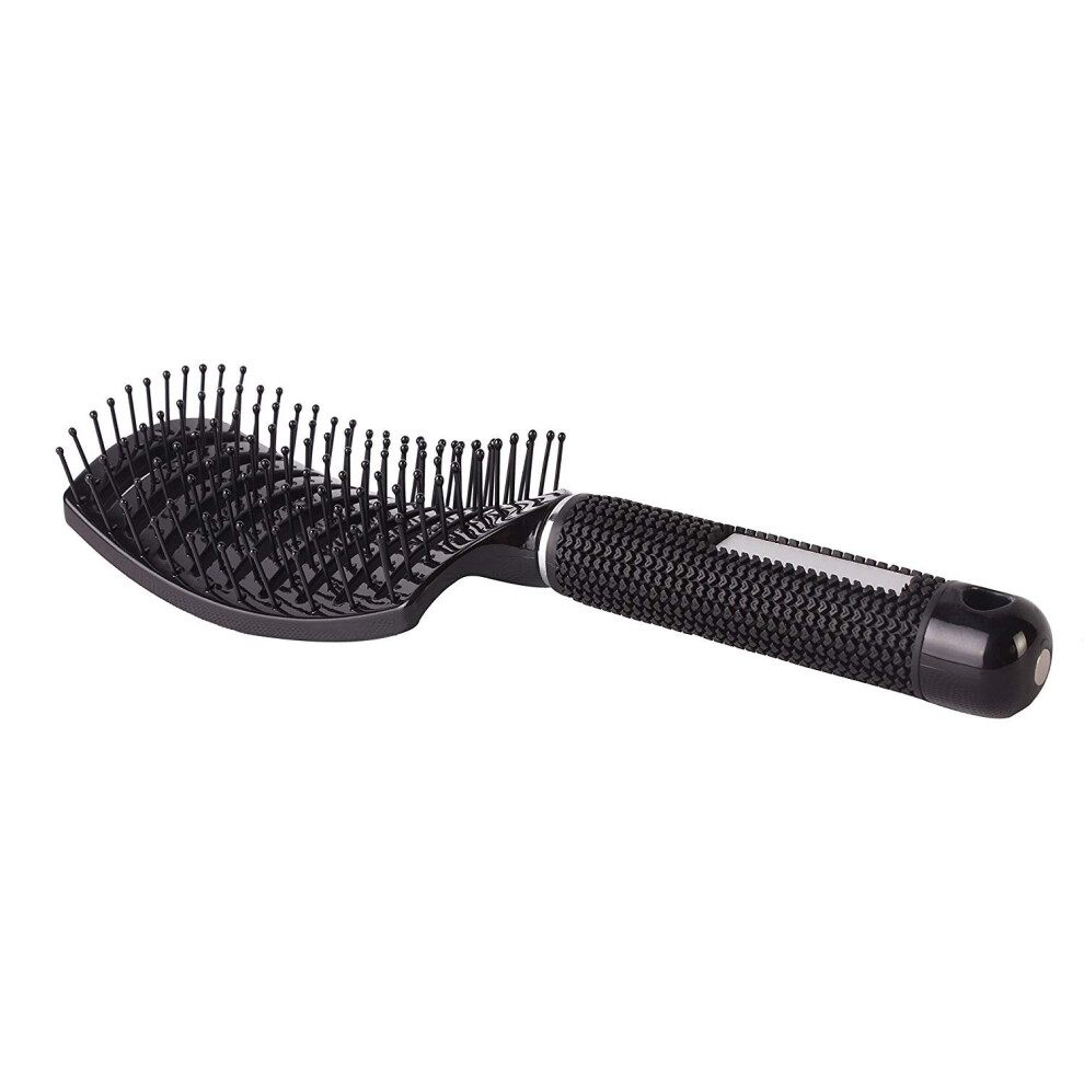 Perfehair Curved Vented Styling Hair Brush, Detangling Thick Hair Massage Blow Drying Brush