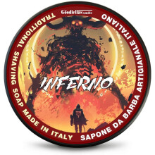 The Goodfellas' Smile Luxurise Talg-Rasierseife, formuliert fr die Verwendung mit einem Rasierpinsel, hergestellt in Italien (Inferno/Sandelholzled
