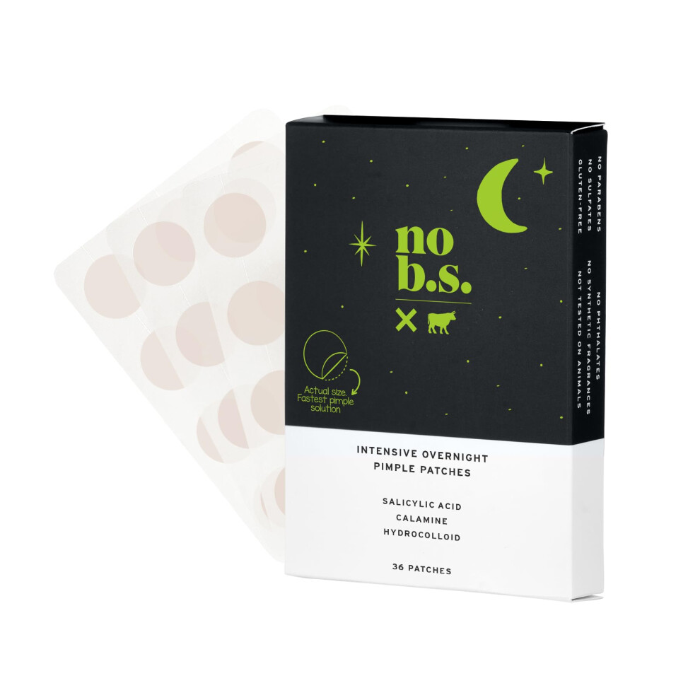 Non B.S (Pas De Mauvaises Choses) Patchs De Bouton Intensifs De Nuit Avec Des Patchs De Bouton D'acide Salicylique Hydrocollo De Et De Calamine P-image