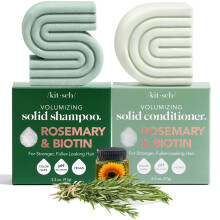 Kitsch Rosemary & Biotin Shampoo and Conditioner Set for Hair Growth - Strengthening Thickening & Volumizing Shampoo and Conditioner Bar - Parab