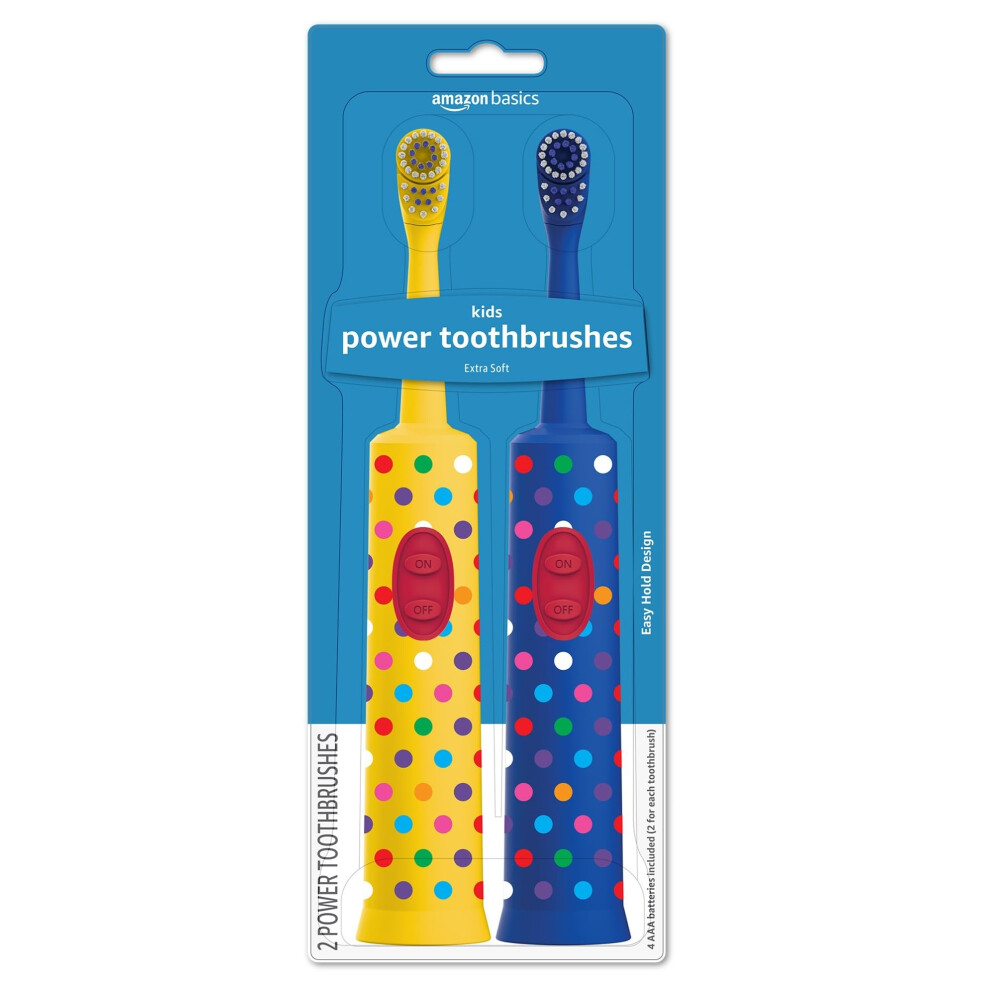 Amazon Basics Kids Battery Powered Toothbrush  2 Count  1 Pack (Previously Solimo)-image-OPC-PHXS9N8-NEW