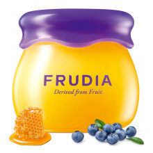 WELCOS FRUDIA Honey Lip Balm - Blueberry | Lip Exfoliating  Moisturizing & Volumizing Dewy Tinted Lip Balm | Organic Lip Balm for Dry & Chapped L