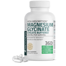 Bronson Magnesiumglycinat 200 mg pro Portion Chelatisiert f r hohe Absorption Sanft zum Magen Gentechnikfrei 360 vegetarische Kapseln