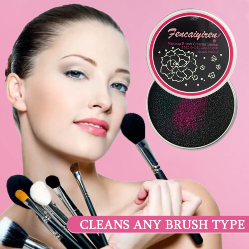 2 Pezzi Spugna Pulitrice, Pulisci Pennelli Trucco Occhi e Blush Rapidamente 2