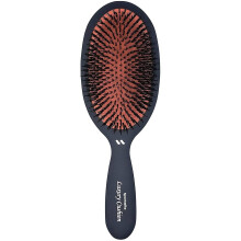Spornette stor luksuspude orne og nylon b?rsteh?r Oval h?rb?rste (#LX-1) med et bl?dt satin skridsikkert h?ndtag Bedst brugt til styling Udglatni