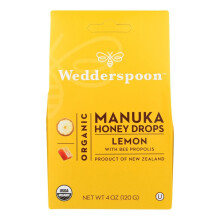 Wedderspoon, Bio Manuka Honig Drops, Zitrone mit Bienenpropolis, 20 Stück, 4 oz (120 g)