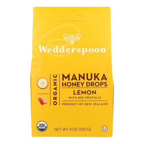 Wedderspoon WedderSpoon Drops - Organic - Manuka - 15+ - Lemon - 4 oz (D0102HXXV8A.)
