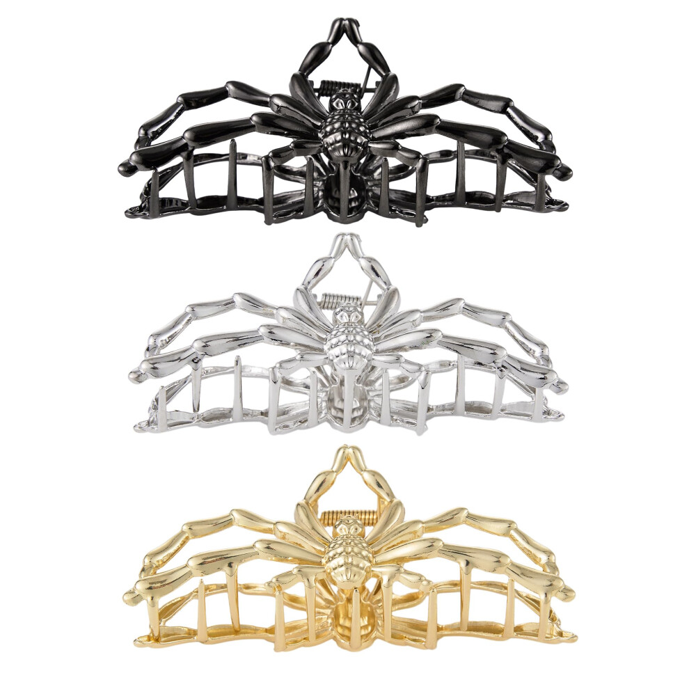 Textine Clips de cheveux en m   tal pour Halloween 4.1 pouces Cliffes de cheveux Spider Cliffes non ganette Barrettes Jaw Styling Grip Grips Hair H
