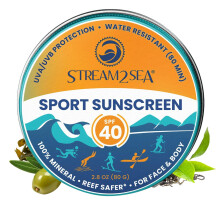 STREAM2SEA Zonnebrandcrme in blik SPF40 Reef Safe Mineral Sunscreen Gezicht en lichaam Biologisch afbreekbare zonnebrandcrme Natuurlijke organi