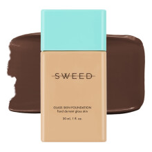 SWEED - Glass Skin Foundation | Langanhaltende Flssigkeitsformel | Hydratisieren, Feuchtigkeit spenden, Plump schtzen | Vegane, tierversuchsfreie C