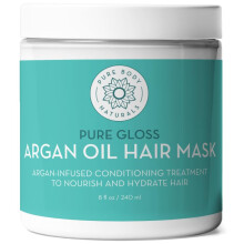 Maska na vlasy Pure Body Naturals 8 tekutch unc hloubkov kondicionujc pce s arganovm olejem pro pokozen vlasy Rust vlasu Kudrnat vlasy