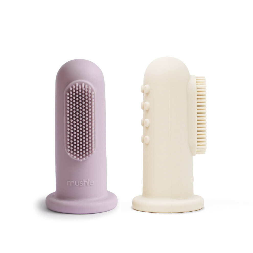 Baby Finger Toothbrush (Soft ) 2-Pack Lilac/Ivory Mushie