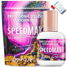 Lyon Lash SPEEDMAX Pegamento para Extensiones de Pestañas | Secado 0.3-1.3 Seg | Hasta 8 Semanas de Retención | 10ml
