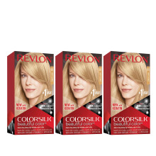 Revlon Permanent Hair Color, Permanente Haarfarbe Colorsilk mit 100 % Grauabdeckung, ammoniakfrei, Keratin und Aminos   uren, 81 Hellblond 4.4 O